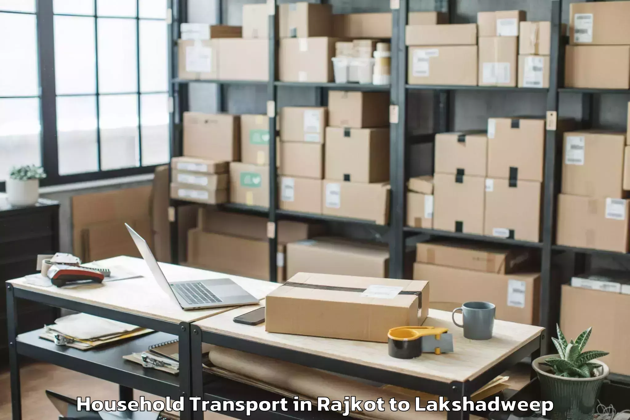 Hassle-Free Rajkot to Amini Household Transport